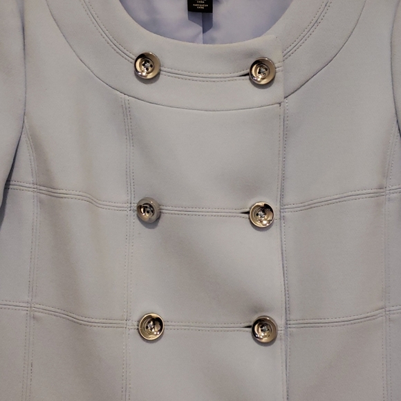 White House Black Market Lt. Blue Coat Size S - Picture 5 of 9